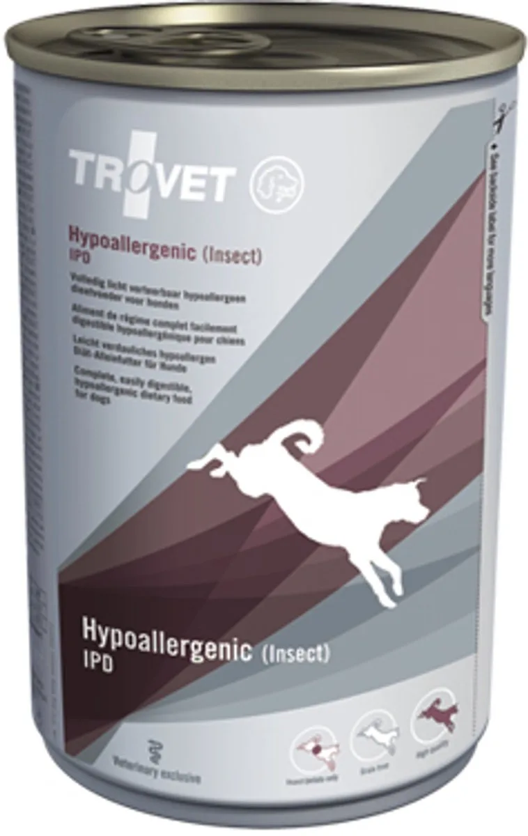 Hypoallergenic IPD (Insect) Hond - 12 x 400 gram blik de Trovet – photo produit