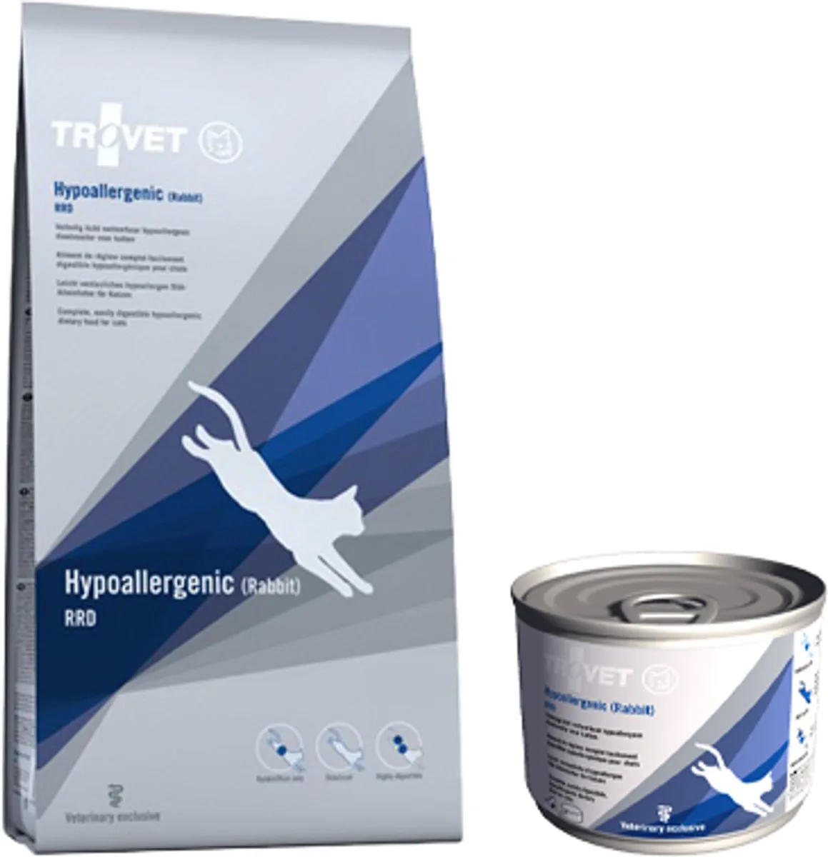 Hypoallergenic RRD (Rabbit) Kat - 2,5 kg + 12 x 200 gr blikje (Rabbit) by Trovet – product photo
