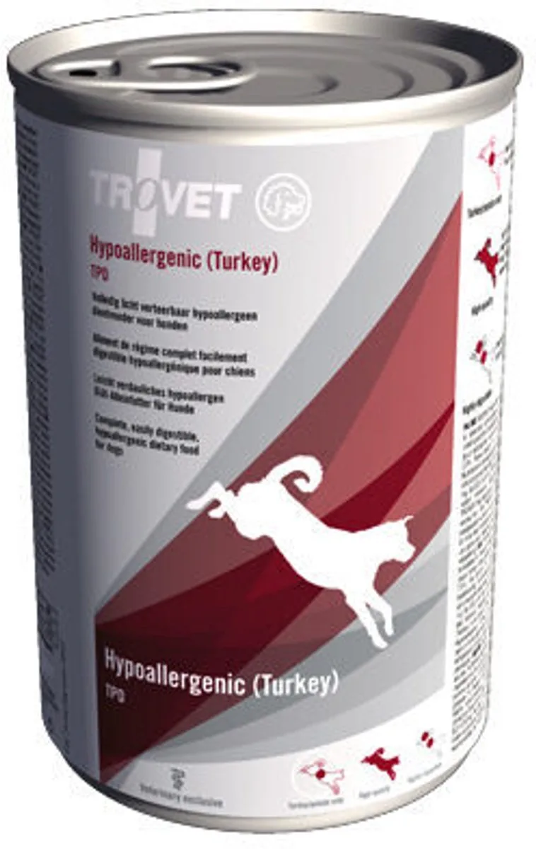 Hypoallergenic TPD (Turkey) - Hond - Blik - 6 x 400 g de Trovet – photo produit