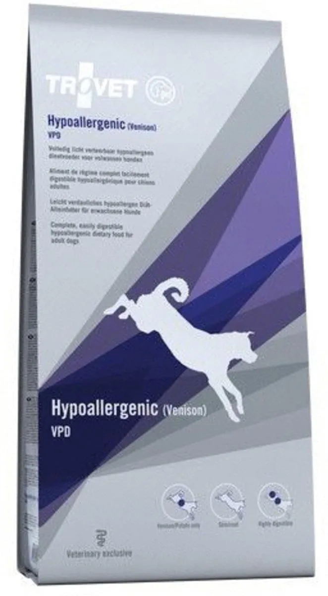 Hypoallergenic VPD (Venison) - Hondenvoer - Hert & Aardappel - 10 kg - Dieetvoeding bij Voedselovergevoeligheid by Trovet – product photo