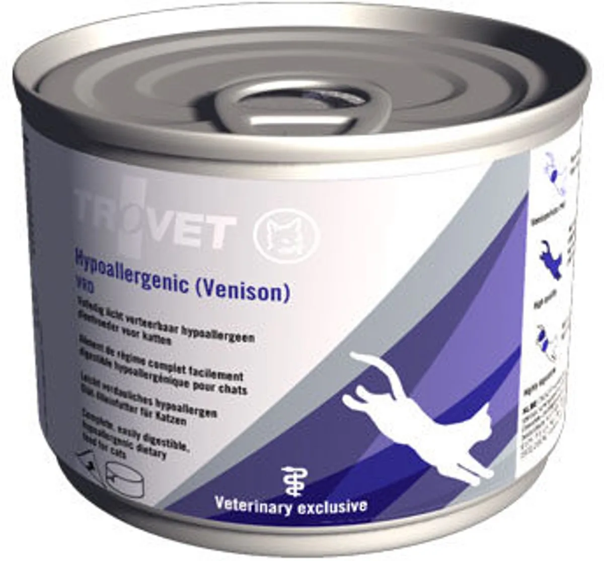 Hypoallergenic VRD (Venison) Kat - 12 x 200 gr blikken von Trovet – Produktfoto