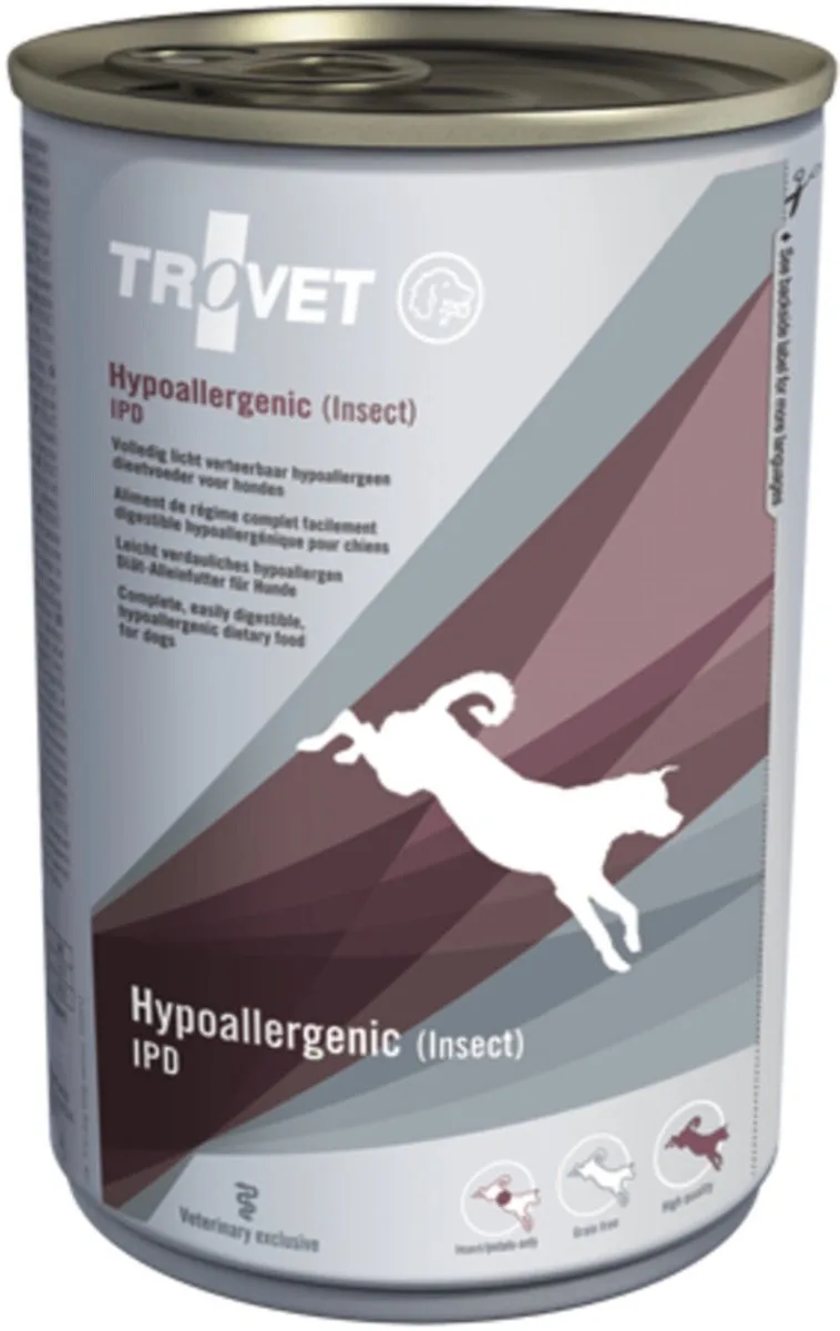 IPD Hypoallergenic Hondenvoer Nat Insect - 6 x 400 gr de Trovet – photo produit