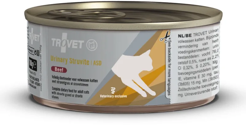 Kattenvoer Nat ASD Urinary Struvite Rund - 12x100 gr de Trovet – photo produit