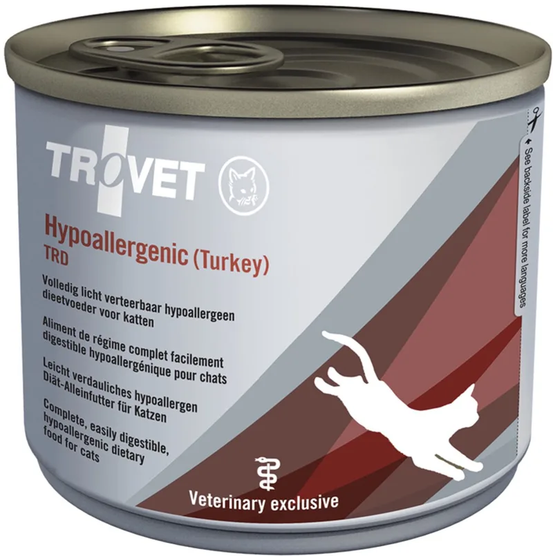 Kattenvoer Nat TRD Hypoallergenic Kalkoen - 6 x 200 gr von Trovet – Produktfoto
