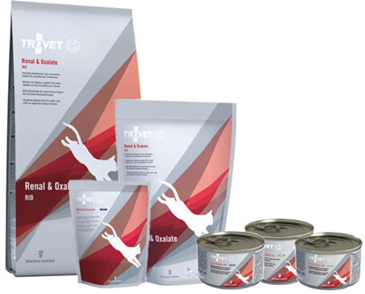 Renal & Oxalate RID Kat - 2,5 kg + 12 x 200 blikken (Lamb) van Trovet – productfoto