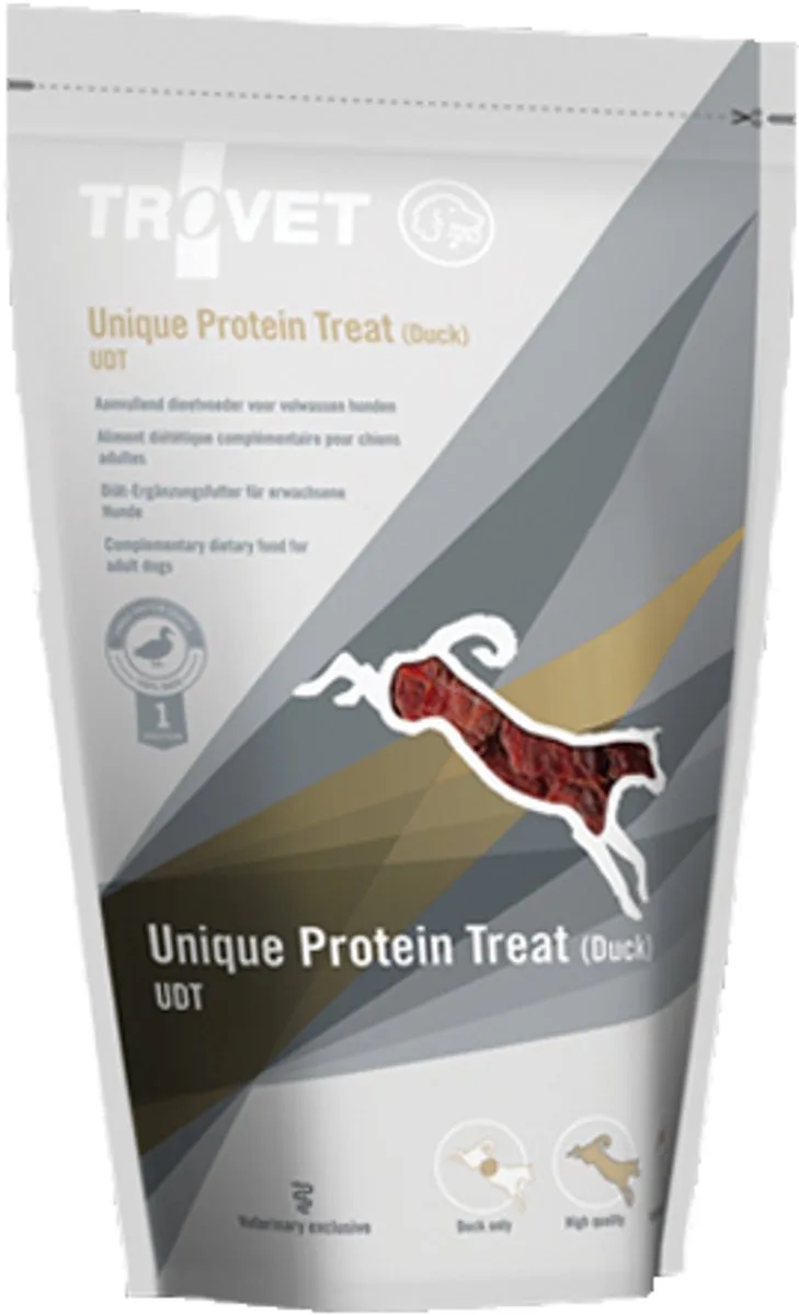 Unique Protein Treats UDT (Duck) Hond - 8 x 125 gr von Trovet – Produktfoto
