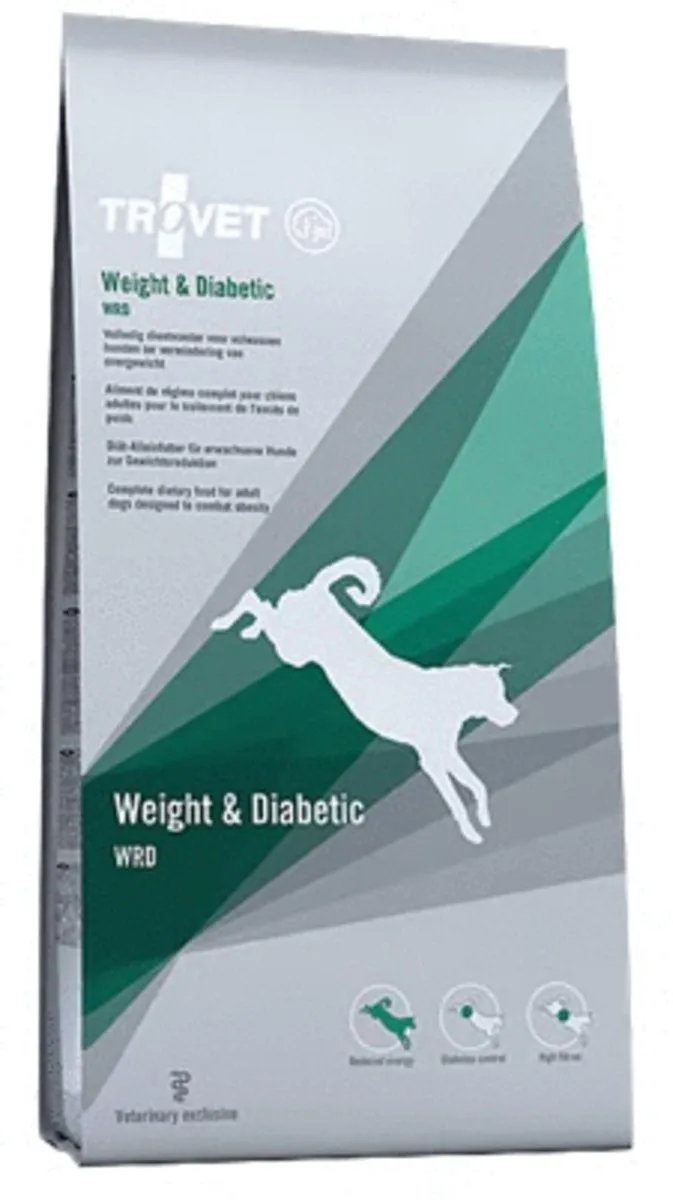 WRD Weight Diabetic - Hondenvoer - Ondersteunt Gewicht - Geschikt voor Diabetische Honden - Volledig & Smakelijk de Trovet – photo produit