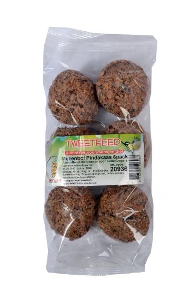 Mezenbol- Pindakaas -6pack-buitenvogels by Tweetfeed – product photo