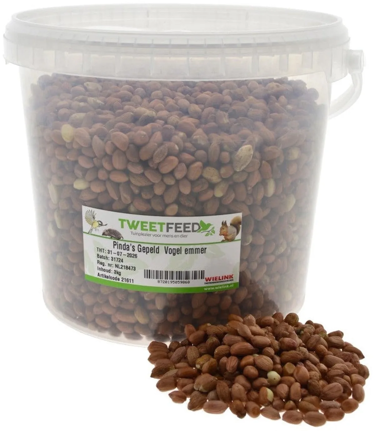 Pinda's Gepeld 3 kg - Pinda's voor Vogels van Tweetfeed – productfoto