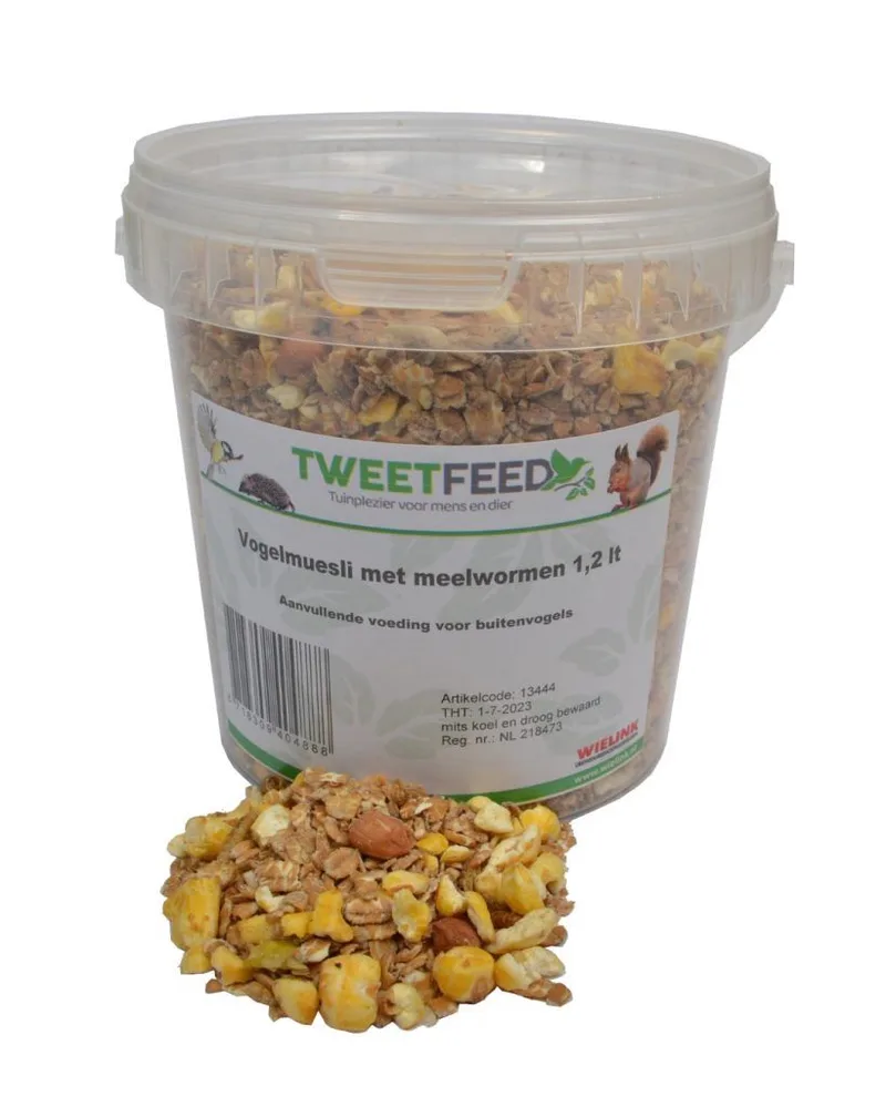 Vogelmuesli met Meelwormen, 1,2lt by Tweetfeed – product photo