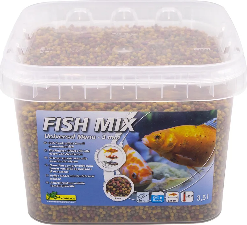 FISH MIX - visvoer - Universal 3,5L - 3mm - compleet voer - drijvend fra Ubbink – produktbillede