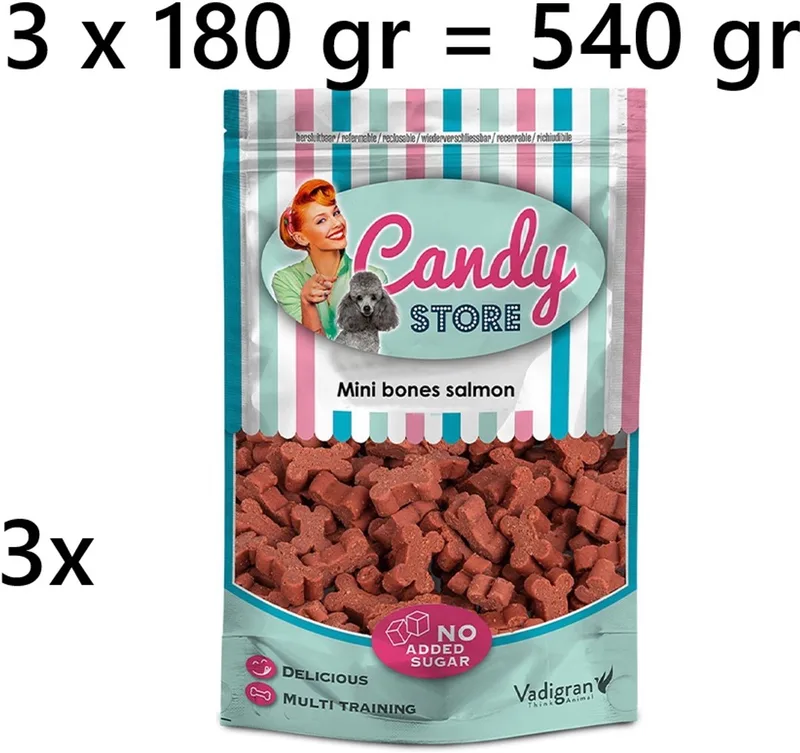 candy store - hondensnacks - zalm - 180 gr *** 3 X *** geen toegevoegde suiker = 540 gr by Vadigran – product photo