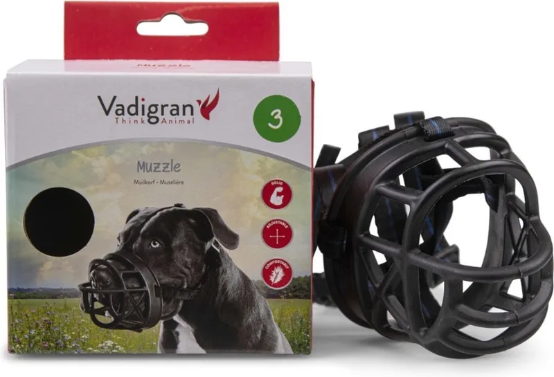 Dierenbenodigdheden Vadigran Muilkorf Rubber Maat 3 by Vadigran in Black – product photo