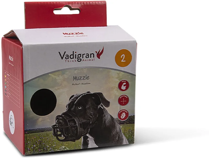 Dierenbenodigdheden Vadigran Muilkorf Rubber Maat 4 de Vadigran en Noir – photo produit