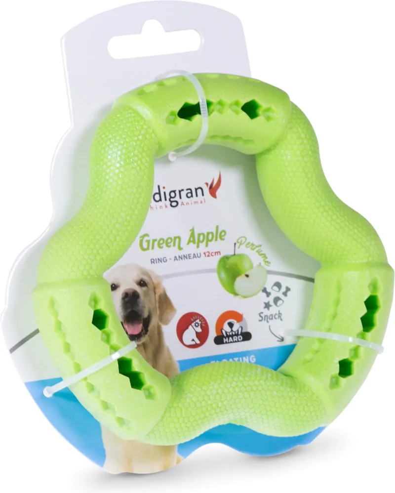 Dierenbenodigdheden Vadigran Speelgoed Hond Tpr Ring Green Apple 12Cm de Vadigran en Vert – photo produit