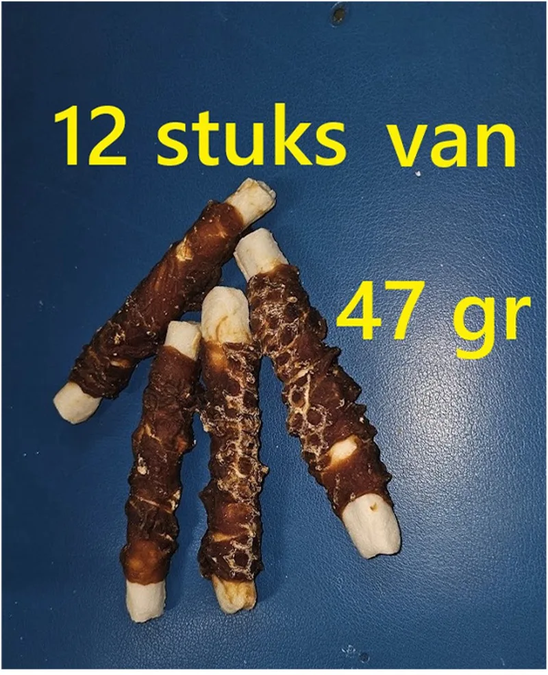 hondensnacks - 12 stuks - wrapped duck - 15 cm Large - als beloning of deel van de gebalanceerde voeding - altijd lekker - tandverzorgend de Vadigran – photo produit