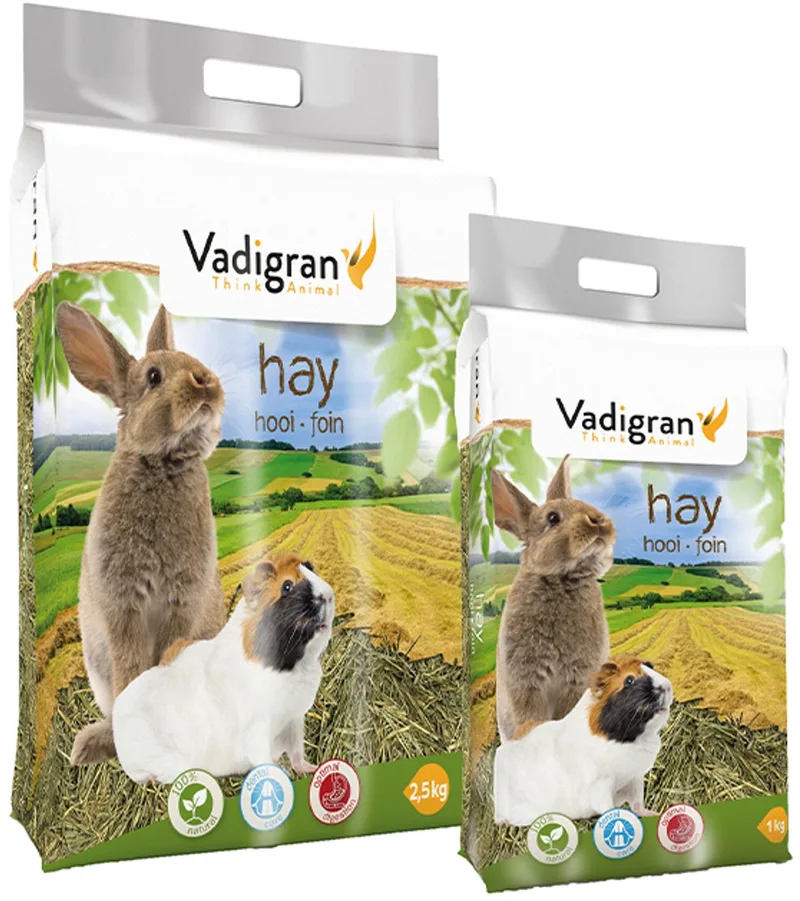 hooi 1 kg - 30 l ** 3 X ** = 3 kg 90 l - natuurlijk -optimale vertering - dental care - voor konijnen - cavia's enz de Vadigran – photo produit