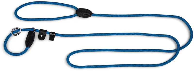 scool leash - dit is een schoollijn geen wurglijn - voor zeer kleine hondjes Small - 6 mm x 170 cm - die al kunnen wandelen by Vadigran in Blue – product photo