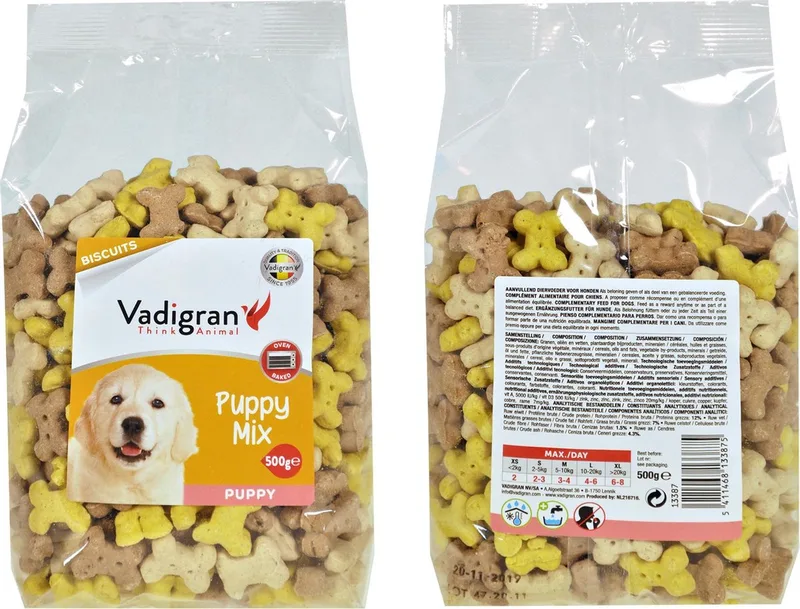 Snack hond biscuits puppy mix 500g von Vadigran – Produktfoto