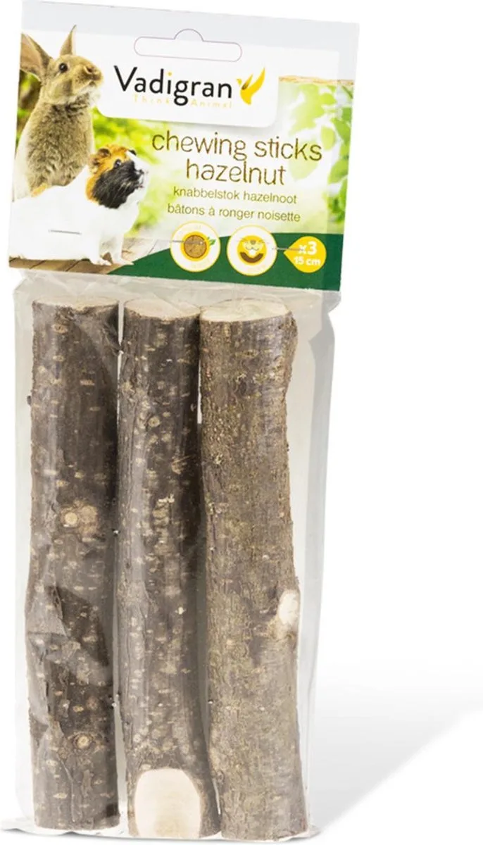 Snack Knaagdier Vadigran Knaaghout Hazelnoot 15Cm (3Pcs) van Vadigran – productfoto