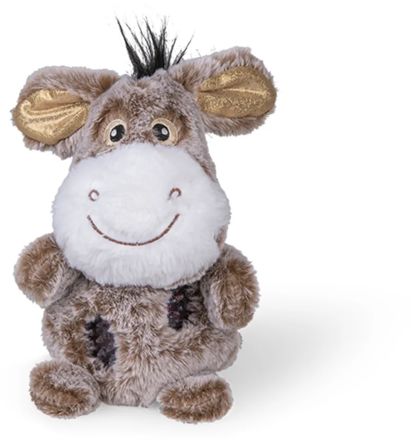 Supersoft Donki Hondenknuffel / Hondenspeelgoed - Pluche - Met pieper - Afmetingen: ca. 27x17x11 cm de Vadigran en Marron, Or, Blanc – photo produit