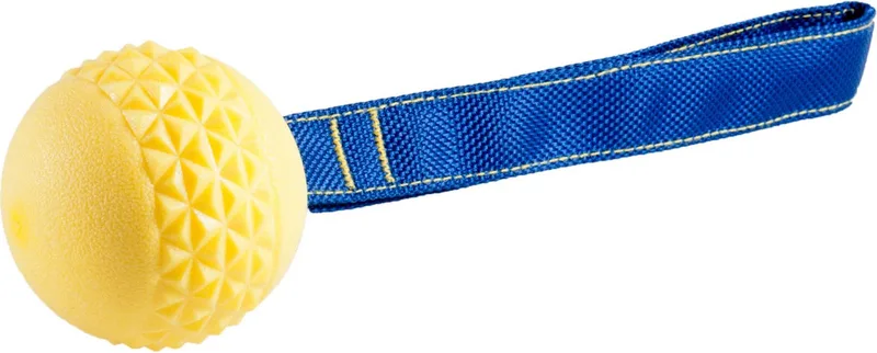 Tpr Bal Met Touw Yellow Vanilla - Hondenspeelgoed - Vanille Ø6.5 cm fra Vadigran i Gul – produktbillede