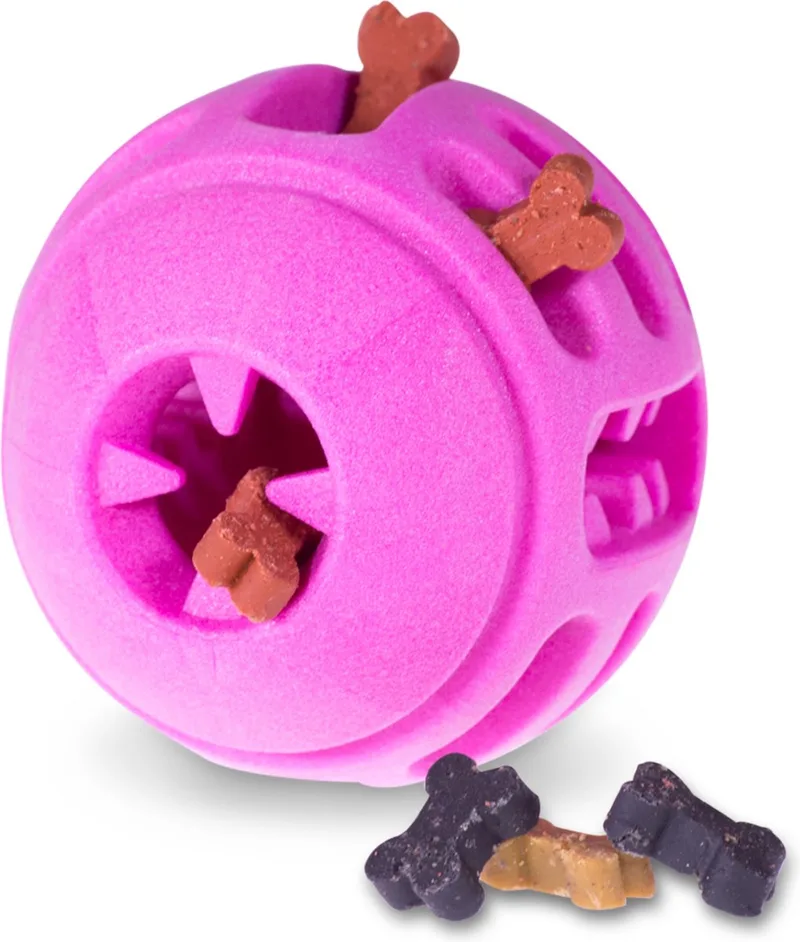 Tpr Bal Red Frutti Rood - Hondenspeelgoed - Ø8 cm von Vadigran in Rosa – Produktfoto