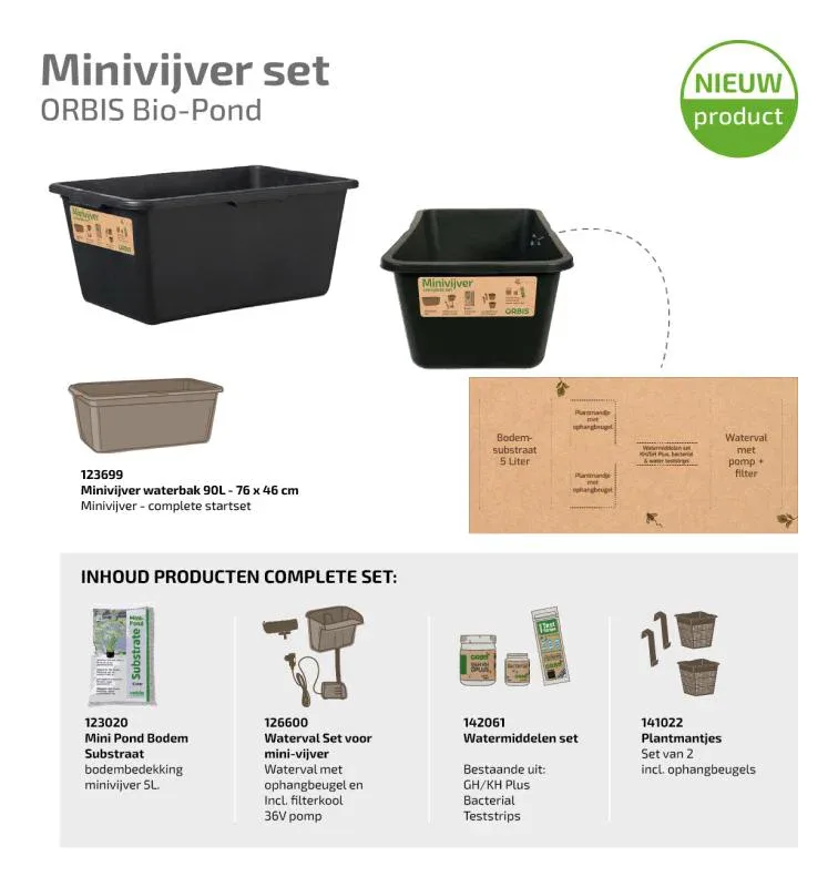 Vijverbak Orbis Bio-Pond rechthoekig set 76x46 cm Velda van Velda – productfoto