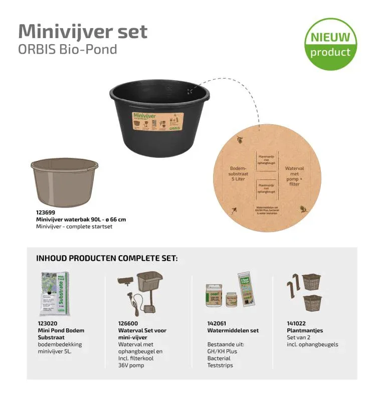 Vijverbak Orbis Bio-Pond rond 66 cm set Velda de Velda – photo produit