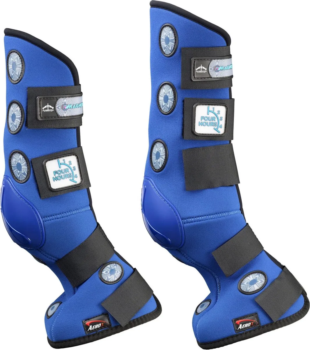 Magnetik Boot 4 Uur Stalbeschermers Voorbenen L de Veredus en Bleu – photo produit