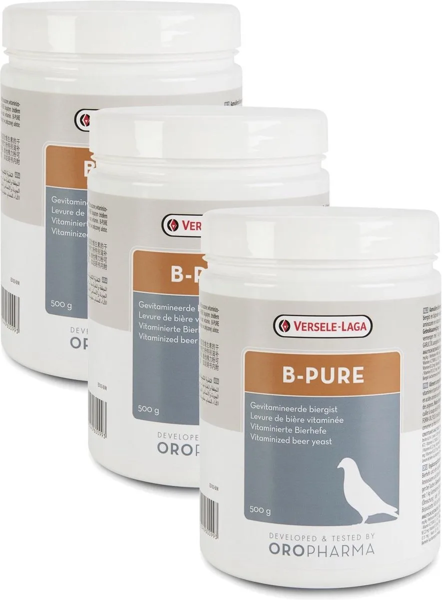 B-Pure Gevitamineerde Biergist - Duivensupplement - 3 x 500 g från Versele-Laga – produktbild