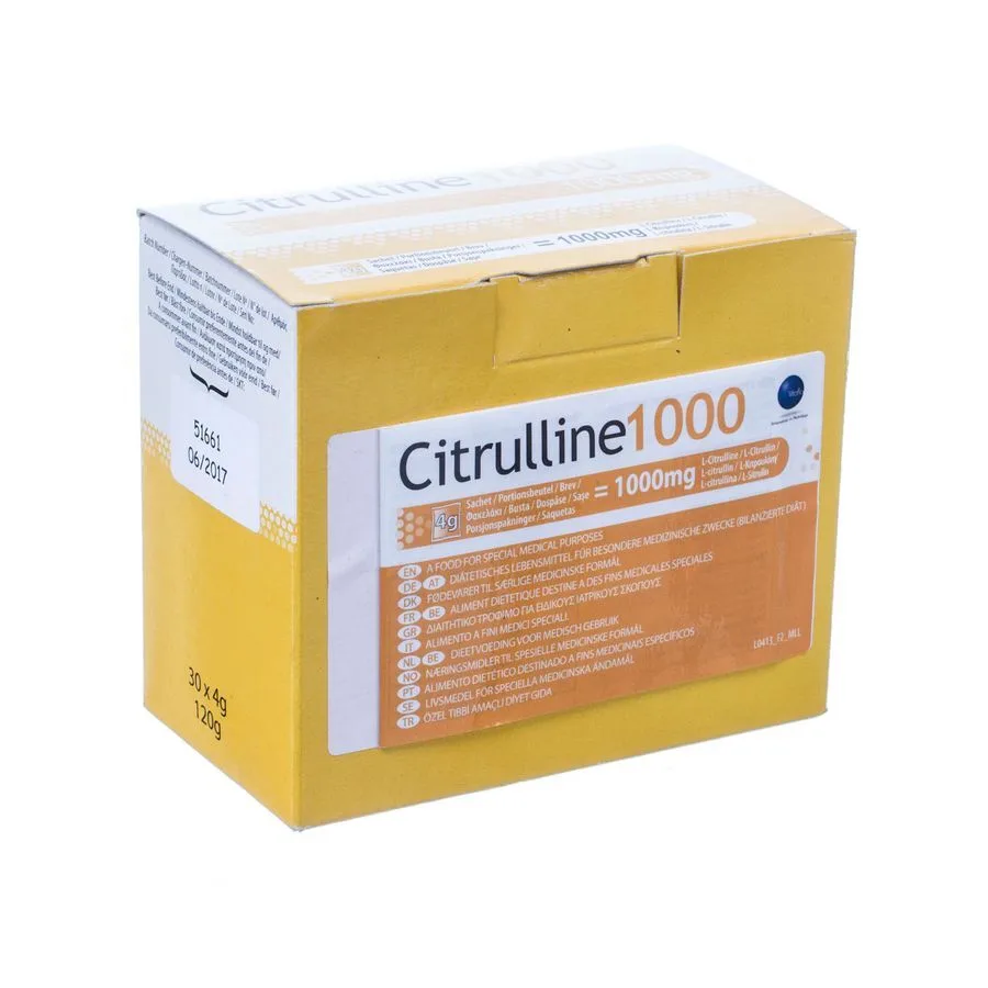 Citrulline 1000 Pdr Zakje 30x4g van Versele-Laga – productfoto