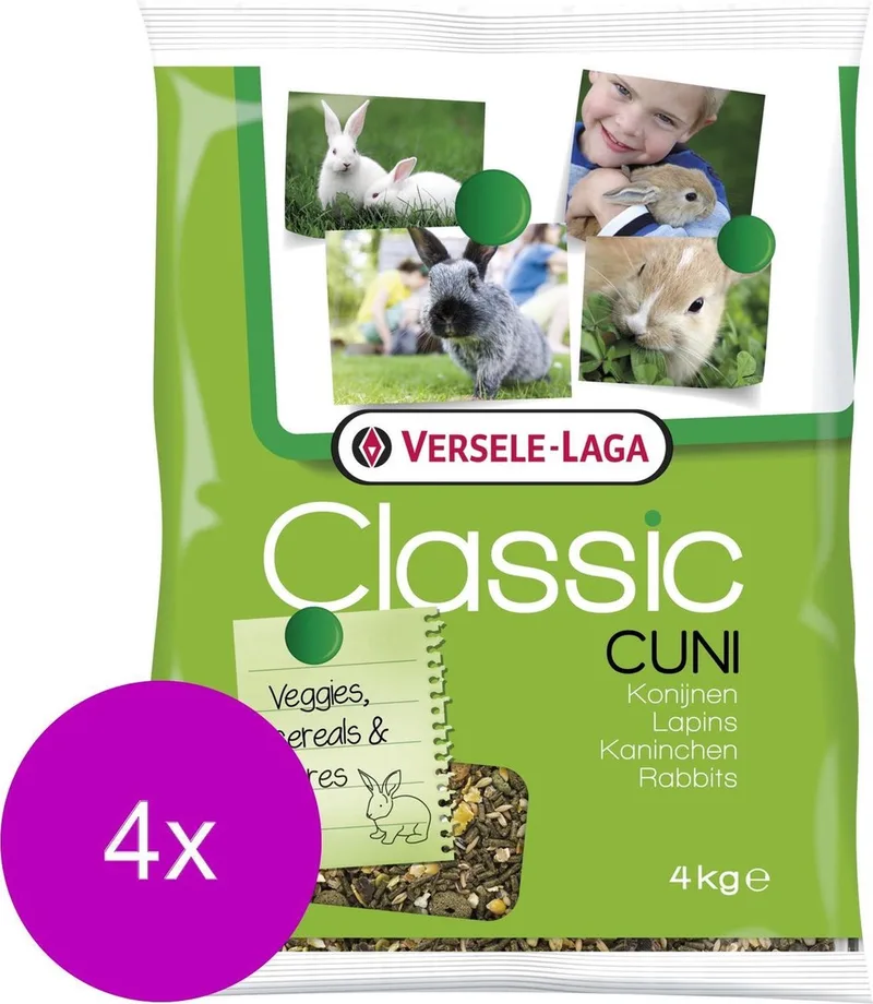 Classic Cuni Konijnenvoer - Konijnenvoer - 4 x 4 kg Standaard by Versele-Laga – product photo