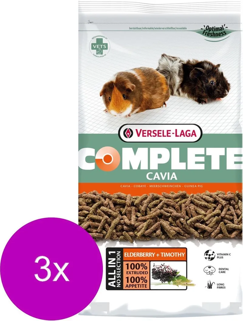 Complete Cavia - Caviavoer - 3 x 1.75 kg von Versele-Laga – Produktfoto