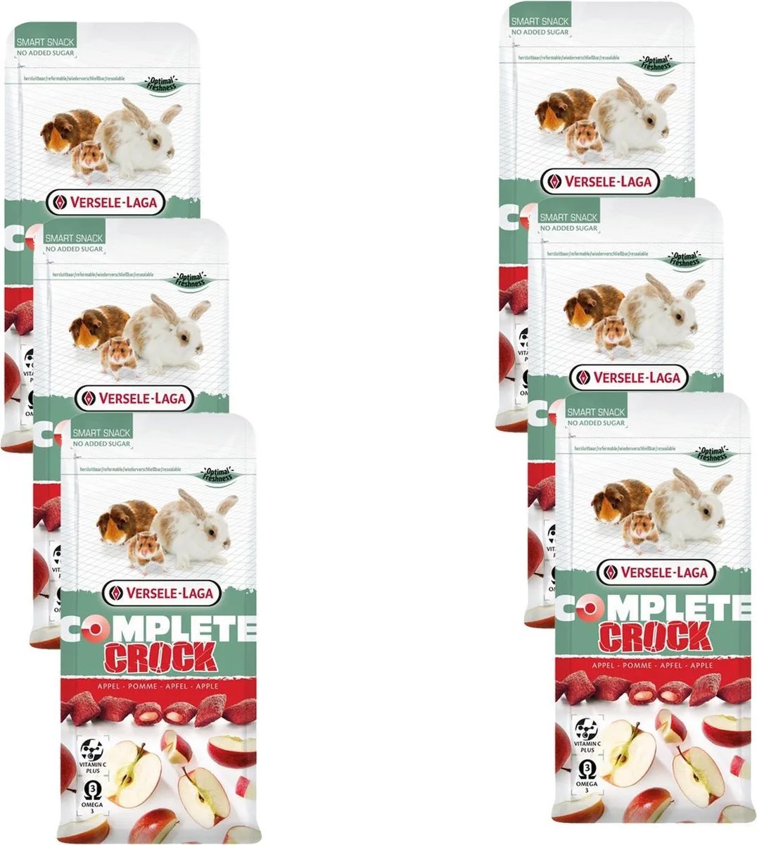 Complete Crock Apple - Knaagdiersnack - 6 x Appel 50 g von Versele-Laga – Produktfoto