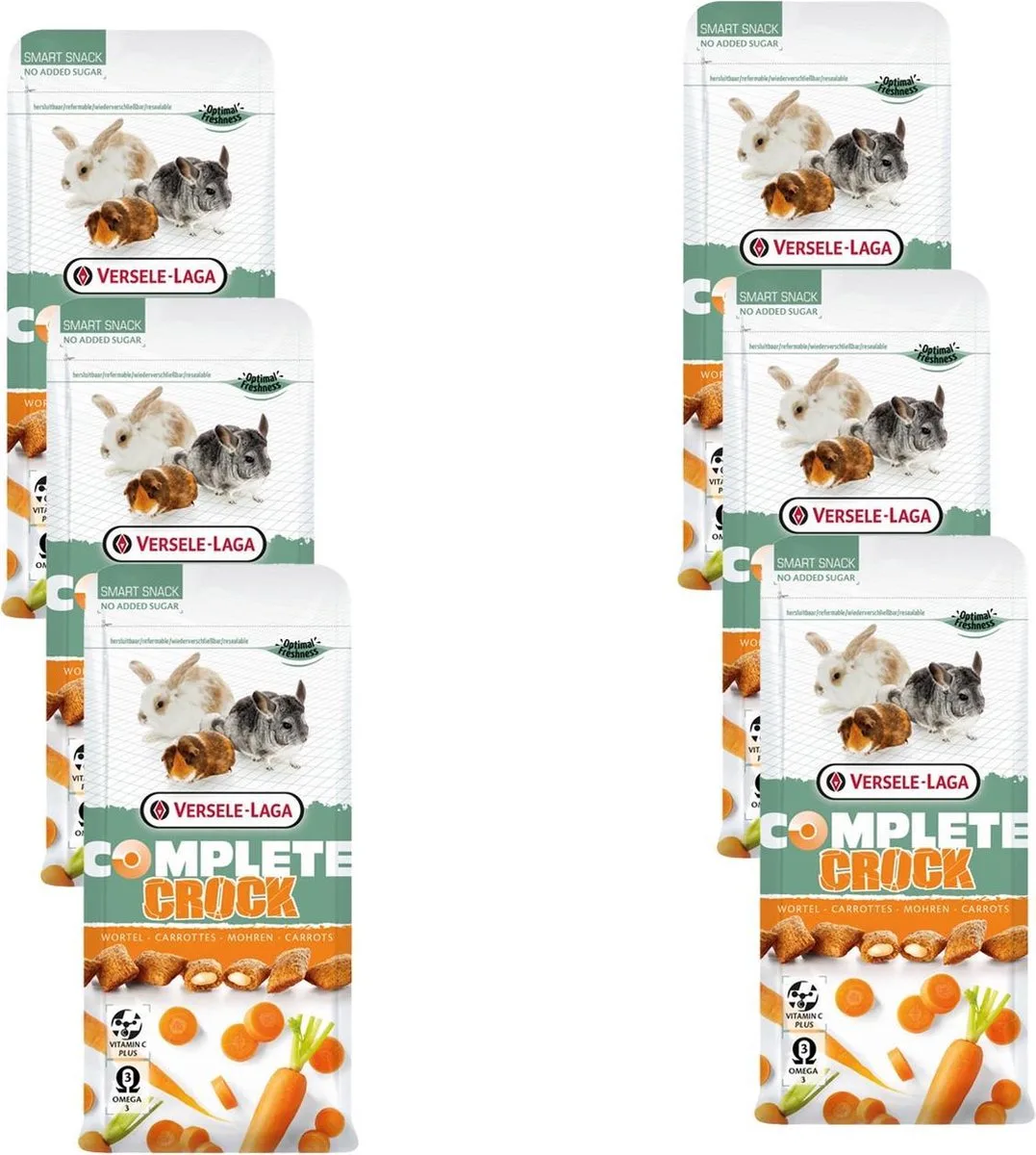 Complete Crock Carrot - Knaagdiersnack - 6 x Wortel 50 g by Versele-Laga – product photo