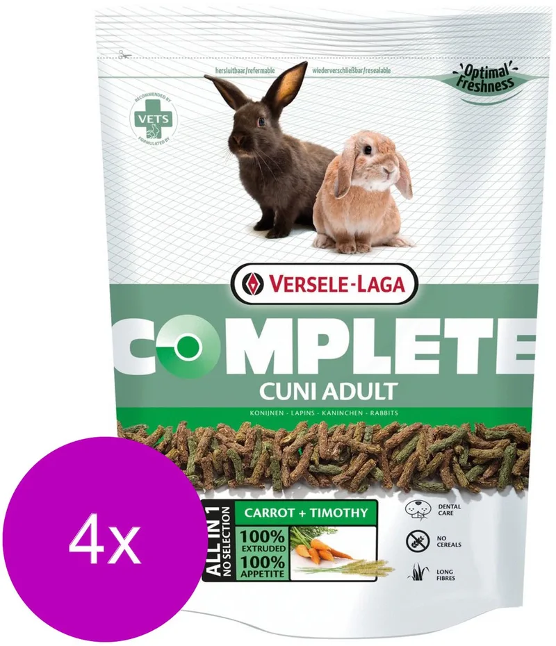 Complete Cuni Adult - Konijnenvoer - 4 x 500 g by Versele-Laga – product photo
