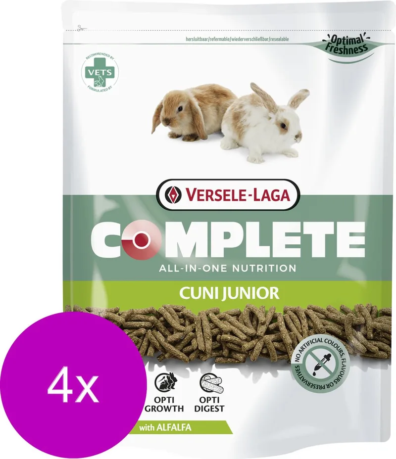 Complete Cuni Junior - Konijnenvoer - 4 x 500 g by Versele-Laga – product photo
