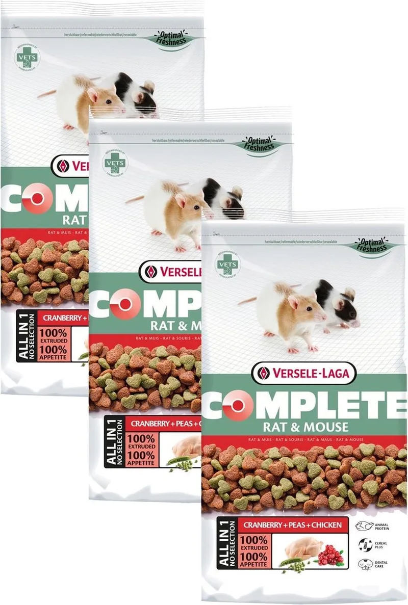 Complete Rat & Mouse - Rattenvoer - 3 x 2 kg von Versele-Laga – Produktfoto