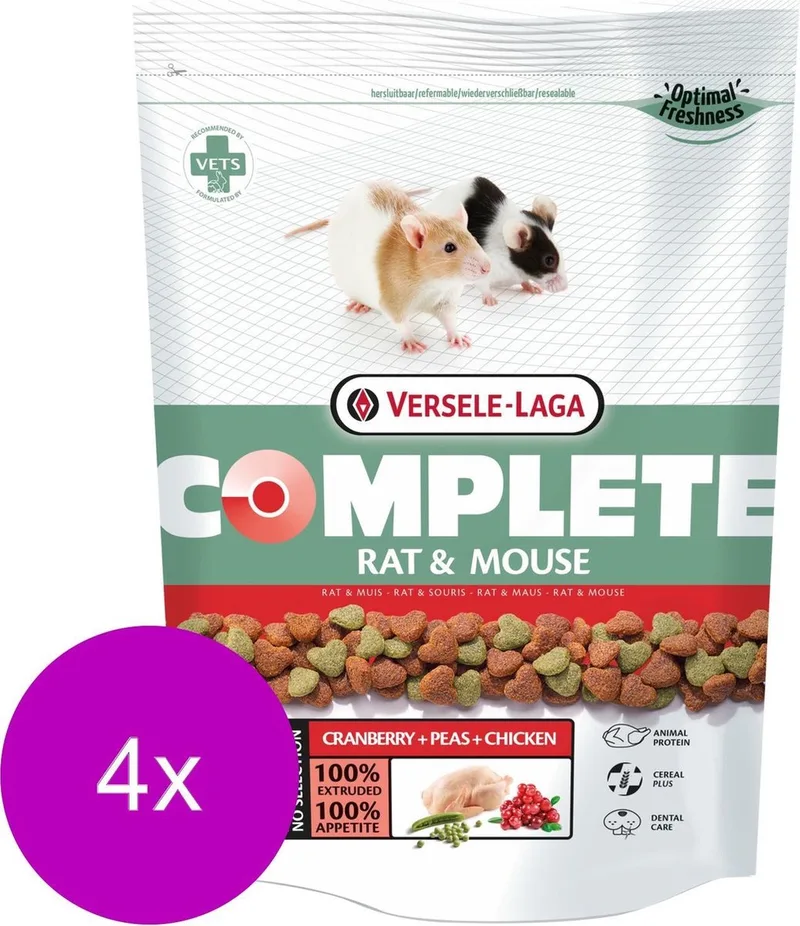 Complete Rat & Mouse - Rattenvoer - 4 x 500 g by Versele-Laga – product photo