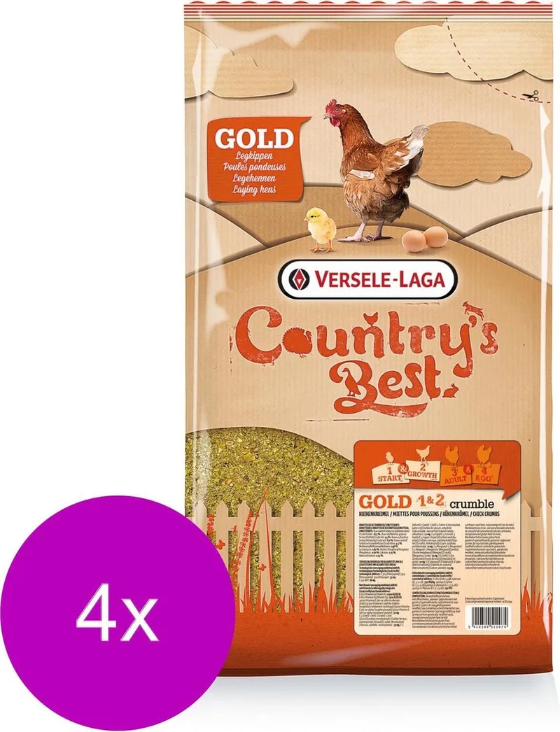 Country`s Best Gold 1&2 Crumble - Kippenvoer - 4 x 5 kg de Versele-Laga – photo produit