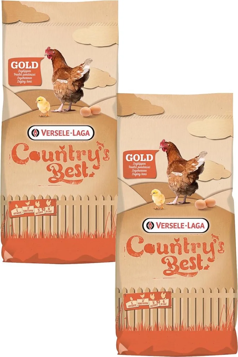 Country`s Best Gold 4 Gallico Pelletlegkorrel - Kippenvoer - 2 x 20 kg Vanaf 1e Ei by Versele-Laga – product photo