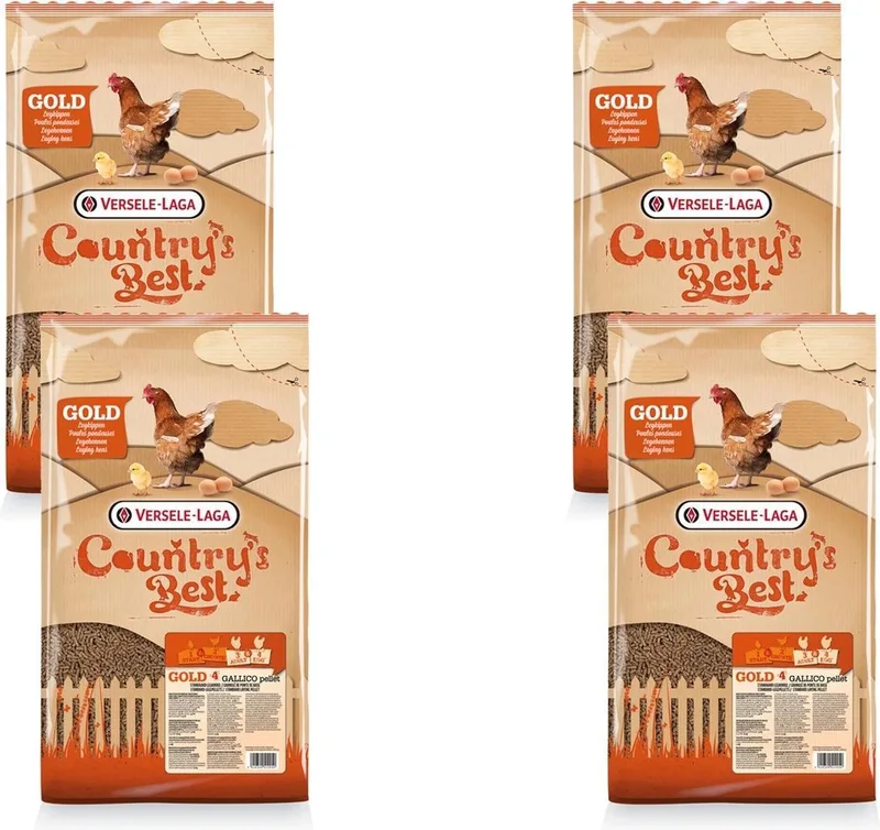 Country`s Best Gold 4 Gallico Pelletlegkorrel - Kippenvoer - 4 x 5 kg Vanaf 1e Ei by Versele-Laga – product photo