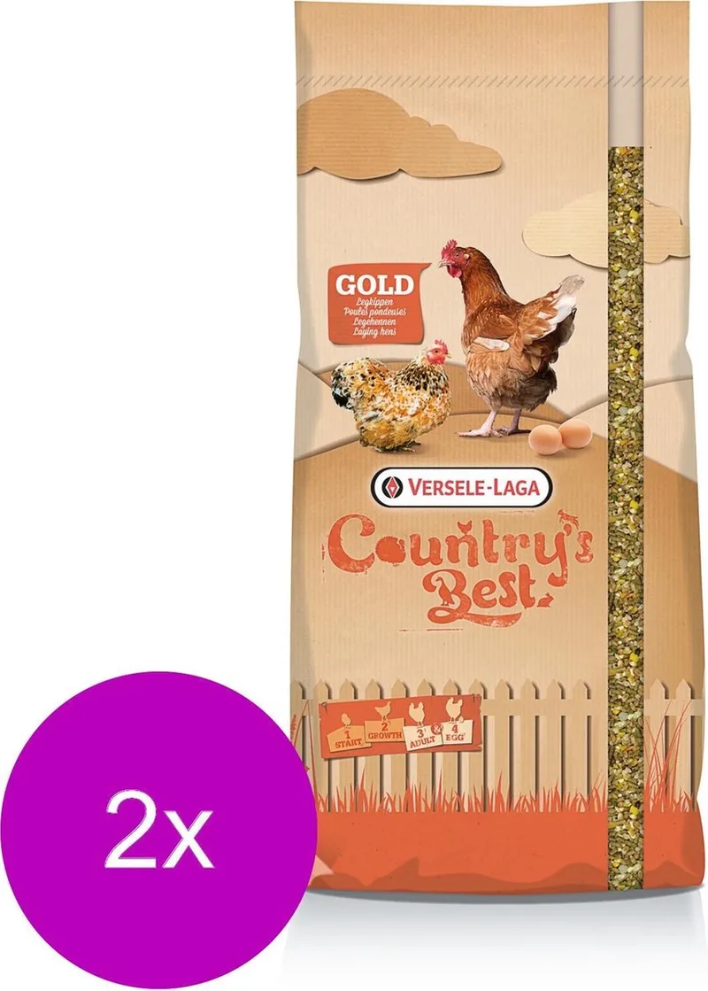 Country's Best Gold 4 Mix kip-graan met legkorrel - lippenvoer - 2 x 20 kg von Versele-Laga – Produktfoto