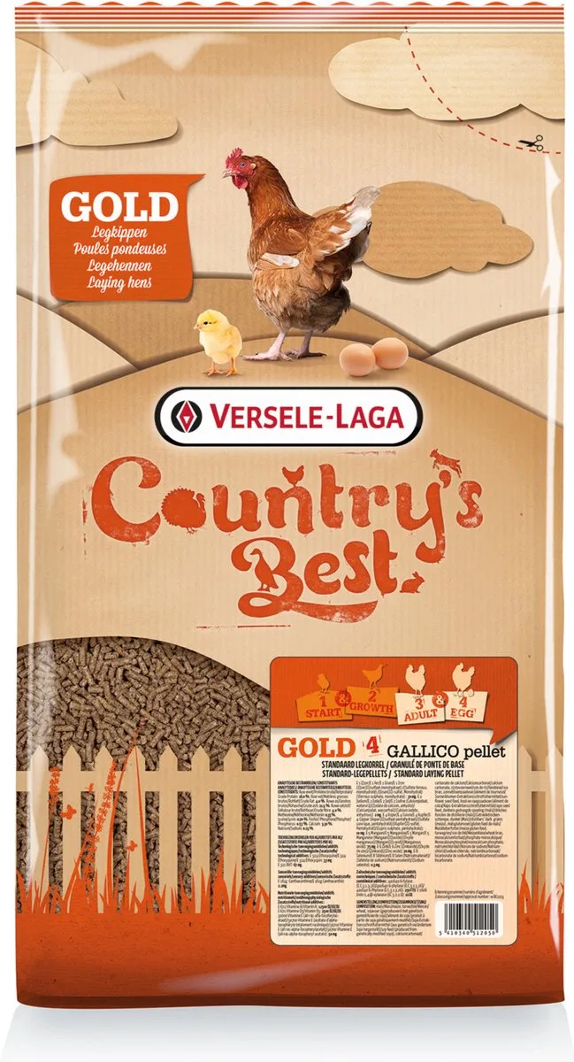 Country's Best Gold - Gallico Pelletlegkorrel - Kippenvoer - 5 kg von Versele-Laga – Produktfoto