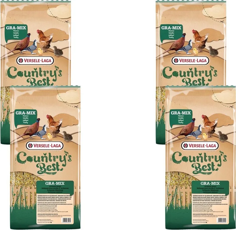 Country`s Best Gra-Mix Ardeens Graan Gebroken Mais - Kippenvoer - 4 x 4 kg von Versele-Laga – Produktfoto