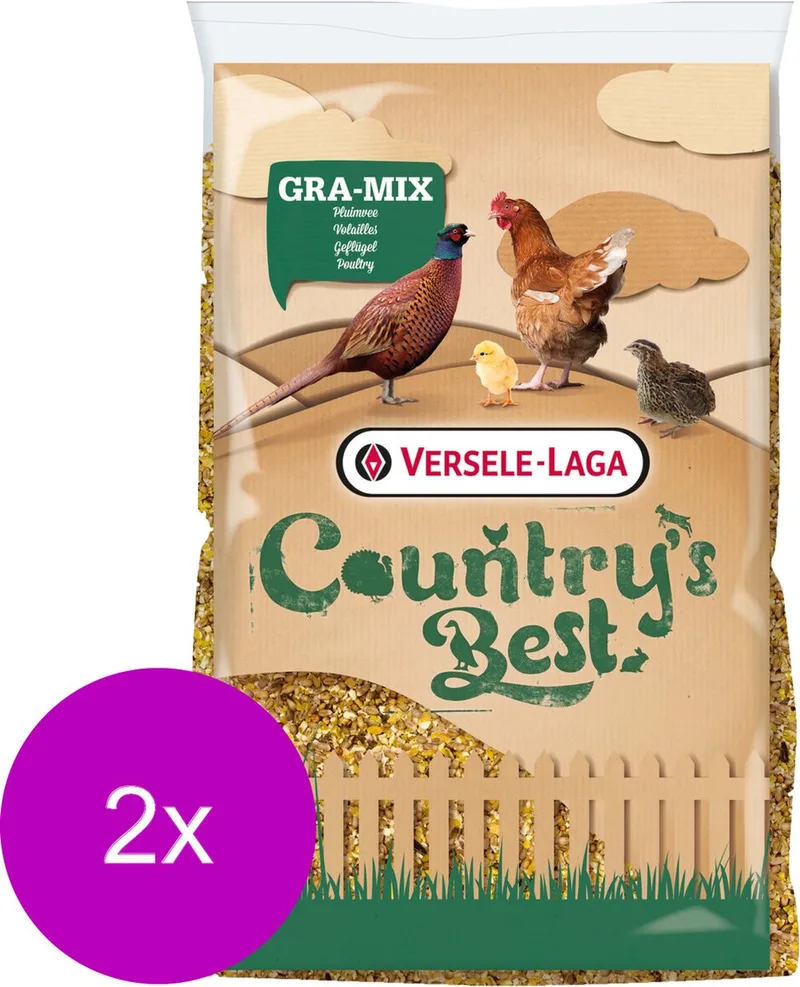 Country`s Best Gra-Mix pluimveemix met grit - kippenvoer - 2 x 20 kg by Versele-Laga – product photo