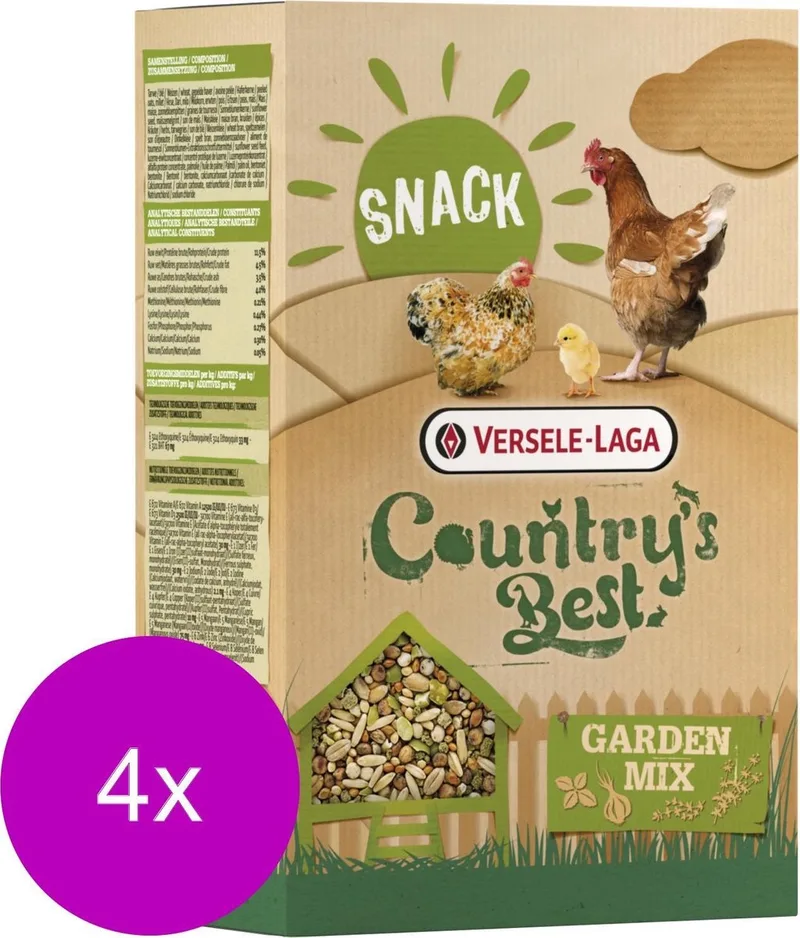 Country`s Best Snack Garden Mix - Kippenvoer - 4 x 1 kg de Versele-Laga – photo produit