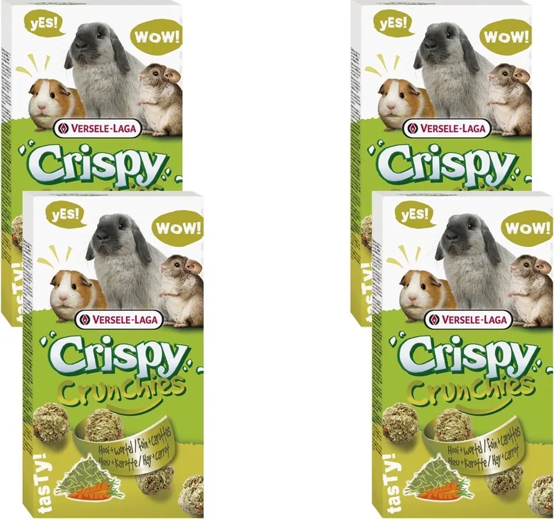 Crispy Crunchies Hooi - Knaagdiersnack - 4 x Natuur 75 g by Versele-Laga – product photo