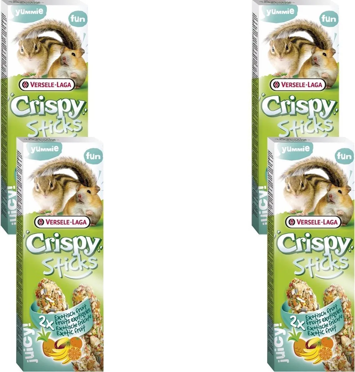 Crispy Sticks Hamster&Eekhoorn - Knaagdiersnack - 4 x Fruit 2x55 g van Versele-Laga – productfoto